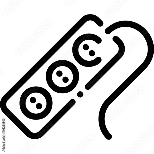 Simple vector icon plug socket