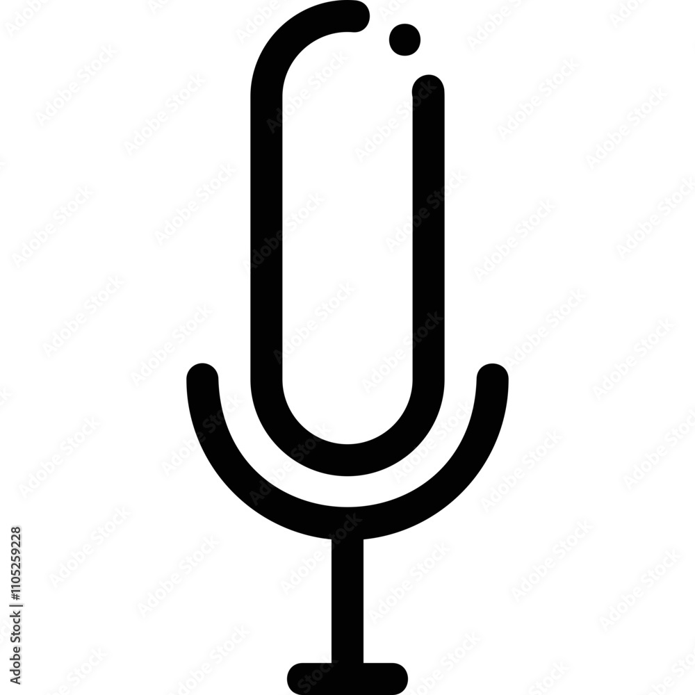 Simple vector icon microphone Simple vector icon microphone