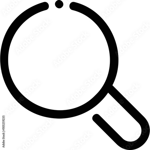 Simple vector icon magnifying glass