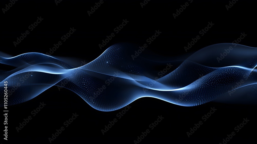 Abstract Blue Wave Particle Design Background Abstract Blue Wave Particle Design Background