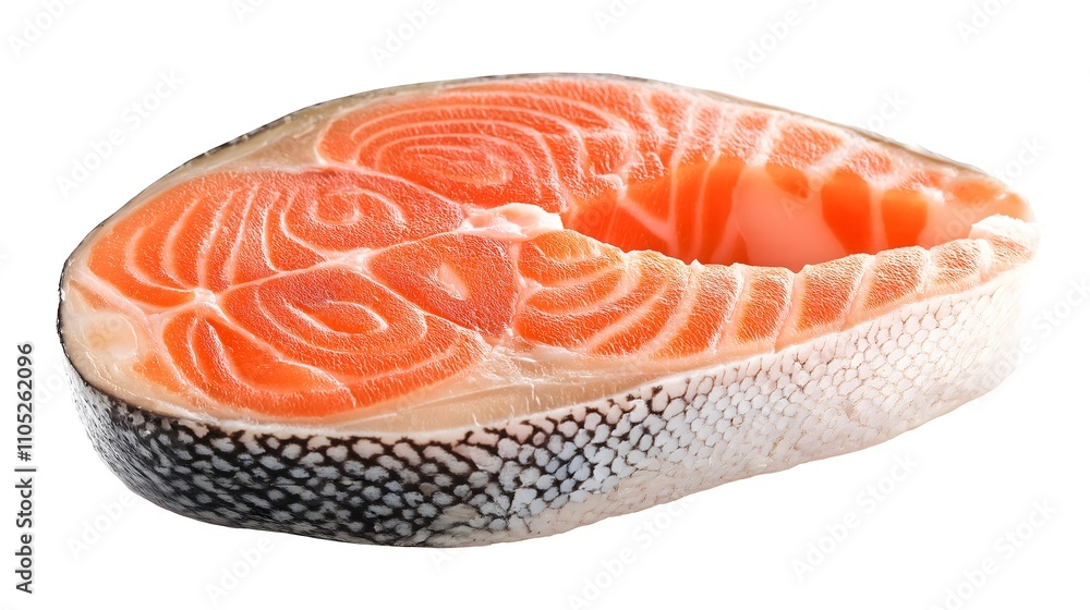 Fresh salmon fillet, raw, isolated on white background. Fresh salmon fillet, raw, isolated on white background.