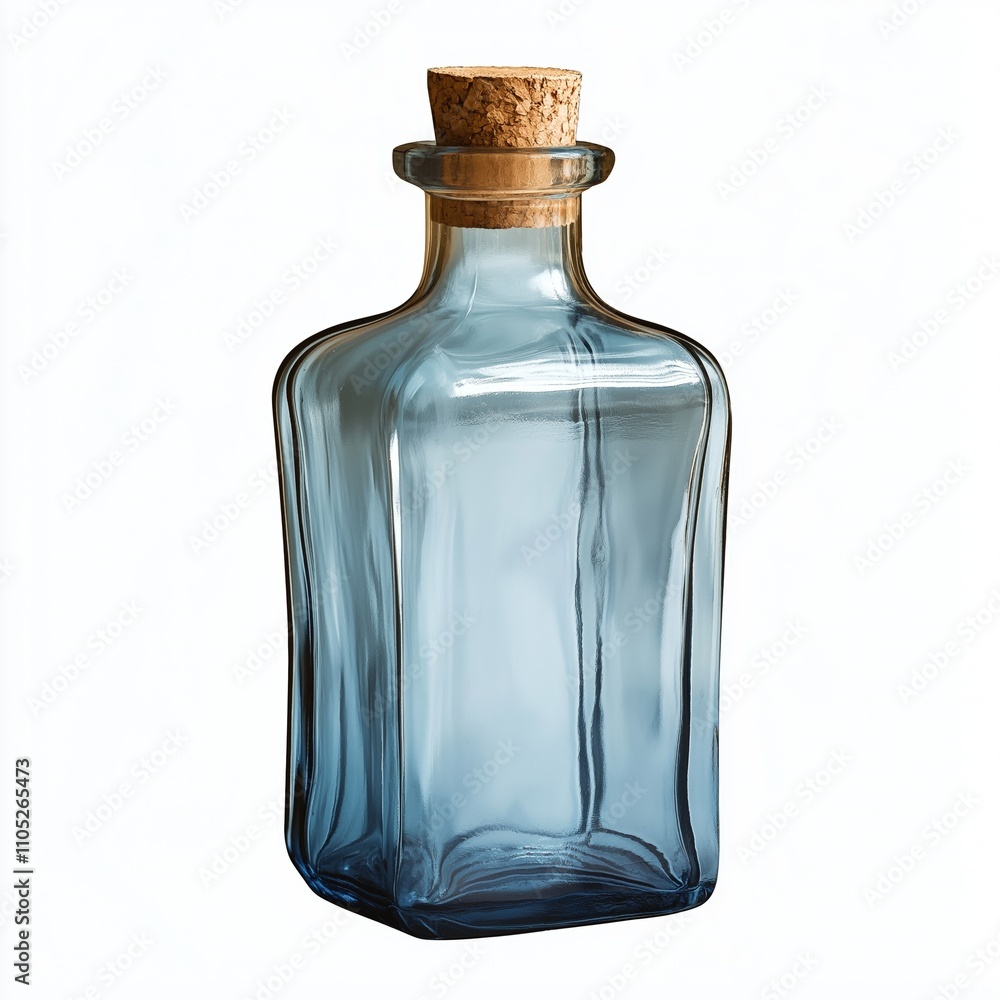 Glass bottle of soda water. Isolated on white background Glass bottle of soda water. Isolated on white background