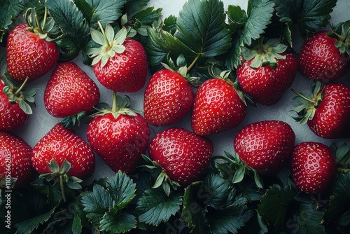 Fresh Strawberries Isolated on White Background