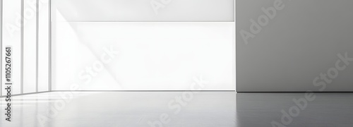 Wallpaper Mural 4. A clean, modern living room with an empty wall and ample space in the middle for text Torontodigital.ca