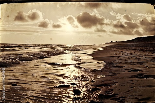 heliography of beach scene first ever photograph by niepce pewte photo