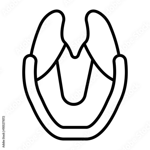 Horse Hoof Print line icon