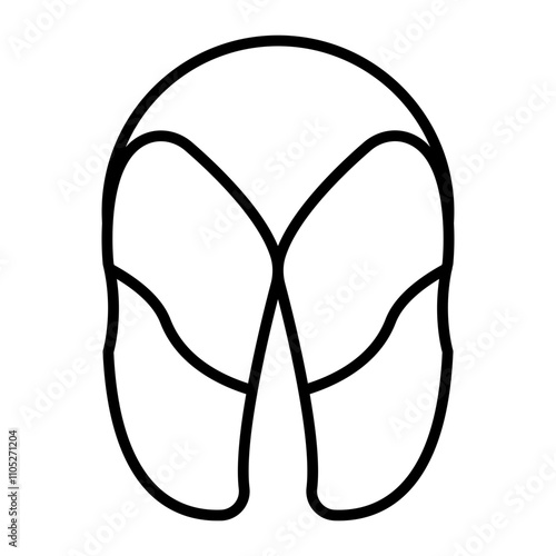 Cow Hoof Print line icon