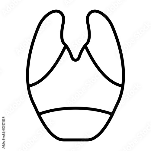Pig Hoof Print line icon