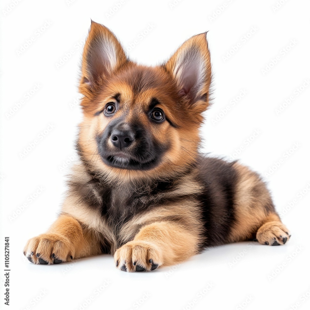 Adorable Puppy Isolated on White Background Adorable Puppy Isolated on White Background
