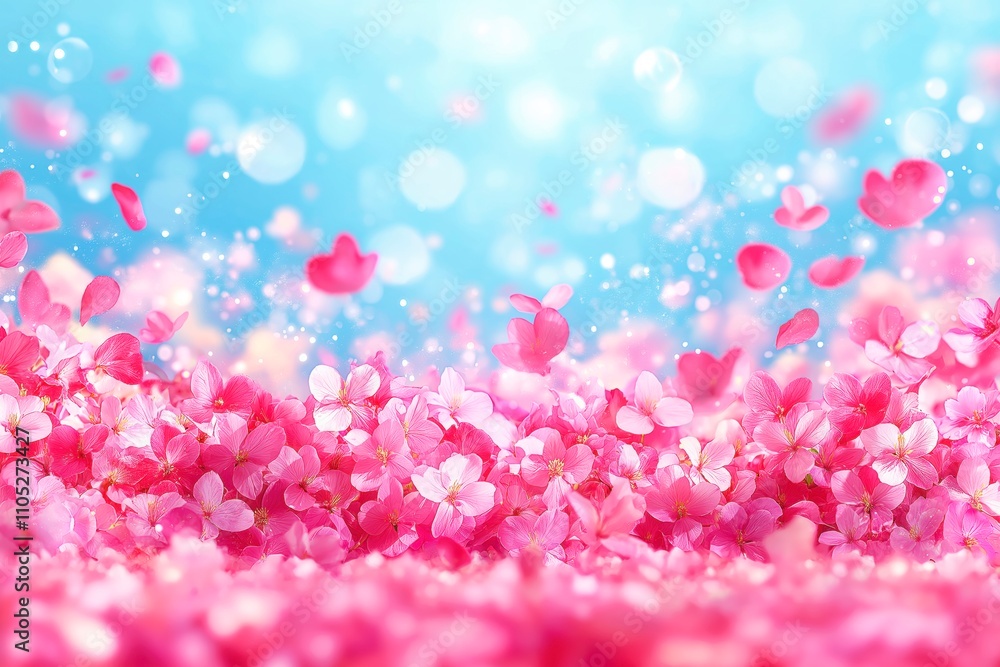 Springtime blossoms create a delicate floral backdrop with blurred effect, springtime flowers with copy space Springtime blossoms create a delicate floral backdrop with blurred effect, springtime flowers with copy space