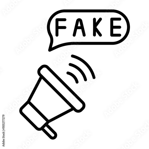 Propaganda Alert line icon