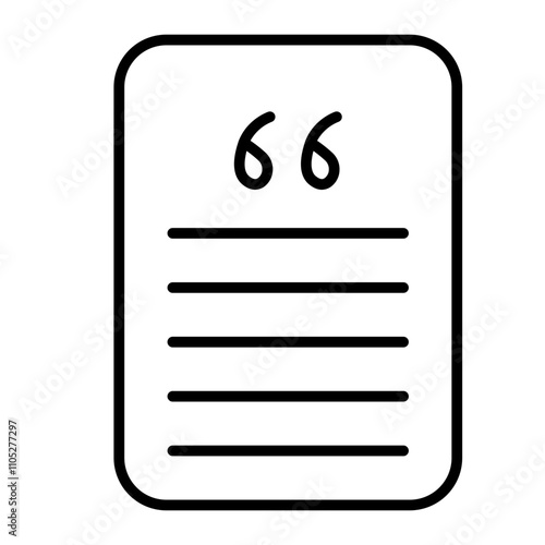 False Quote line icon