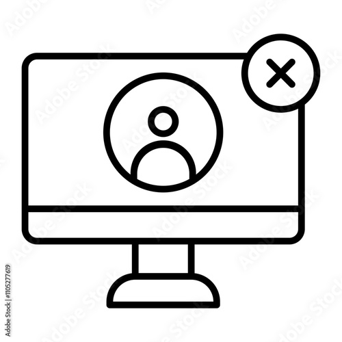 Fake Account line icon