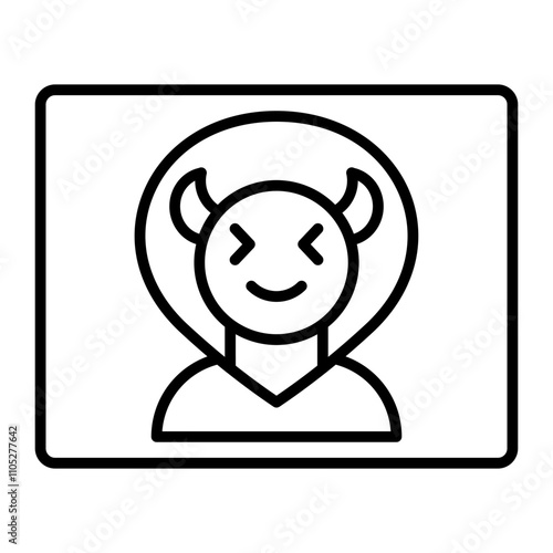 Social Media Troll line icon