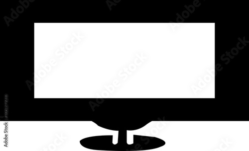 Desktop computer and mouse arrow. Simple digital icon mouse, keyboard , cabal