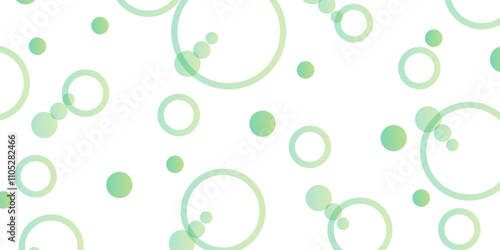 Green seamless abstract geometric circle pattern background - vector illustration from rings with opacity effect. Bokeh light lights effect background. Light Multicolor background vector illustration.