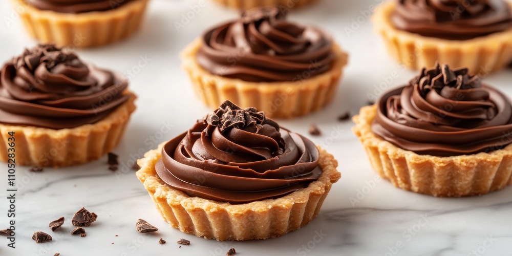 Indulge in artisanal tartlets filled with rich, creamy chocolate ganache, perfect for dessert lovers. Indulge in artisanal tartlets filled with rich, creamy chocolate ganache, perfect for dessert lovers.