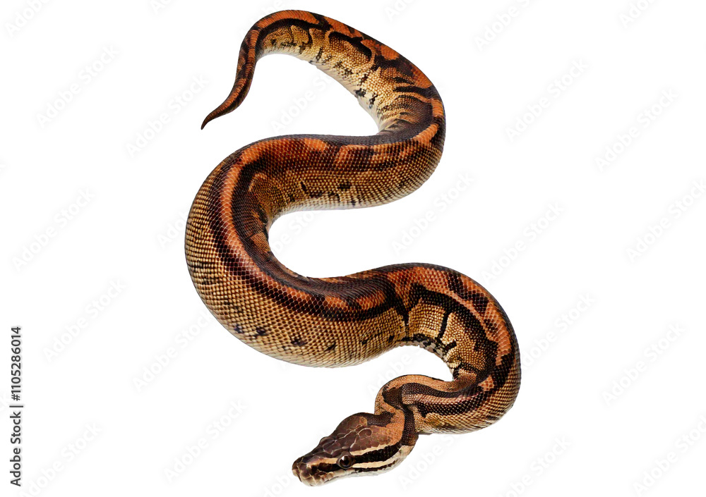 Ball python Mojave isolated on transparent or white background Ball python Mojave isolated on transparent or white background