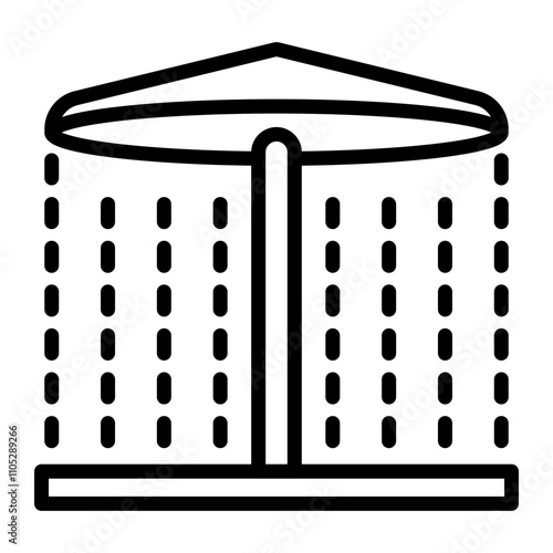 Splash Pad Vector Line Icon Design