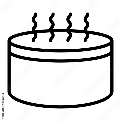 Jacuzzi Vector Line Icon Design