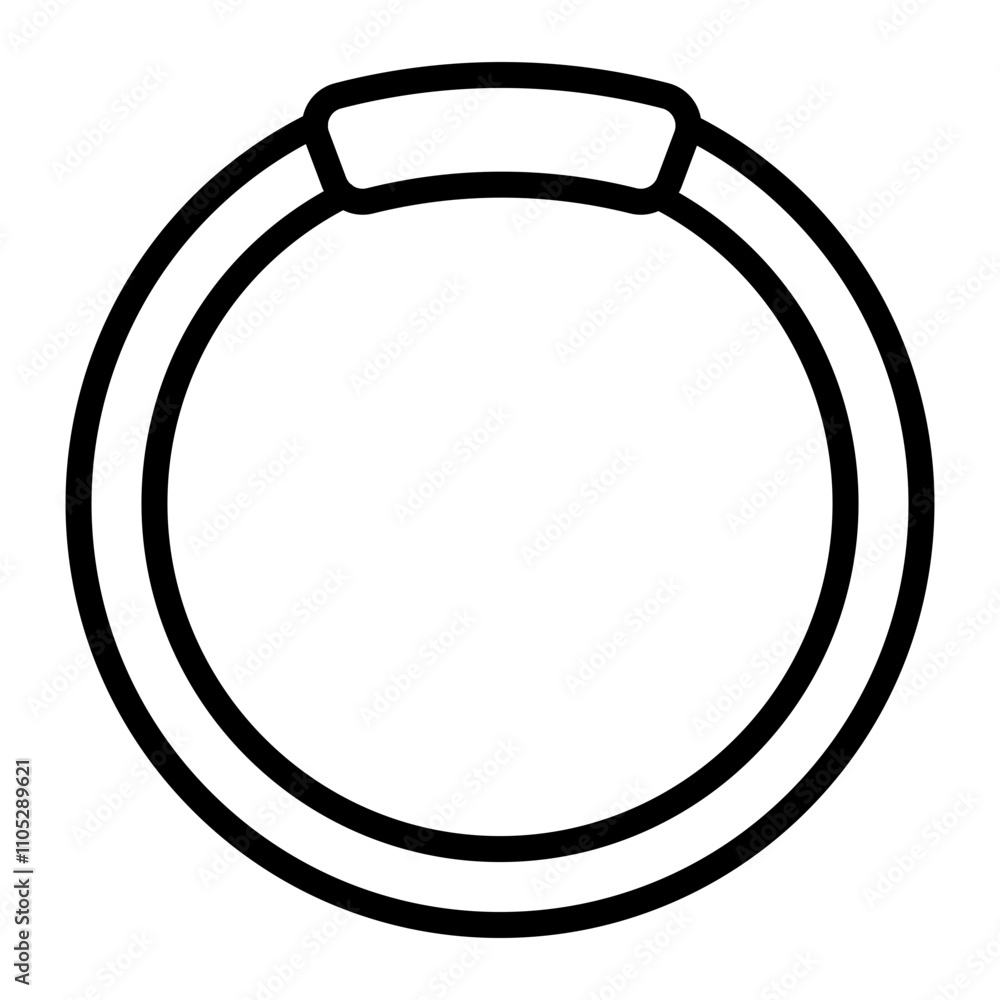 Dive Ring Vector Line Icon Design Dive Ring Vector Line Icon Design