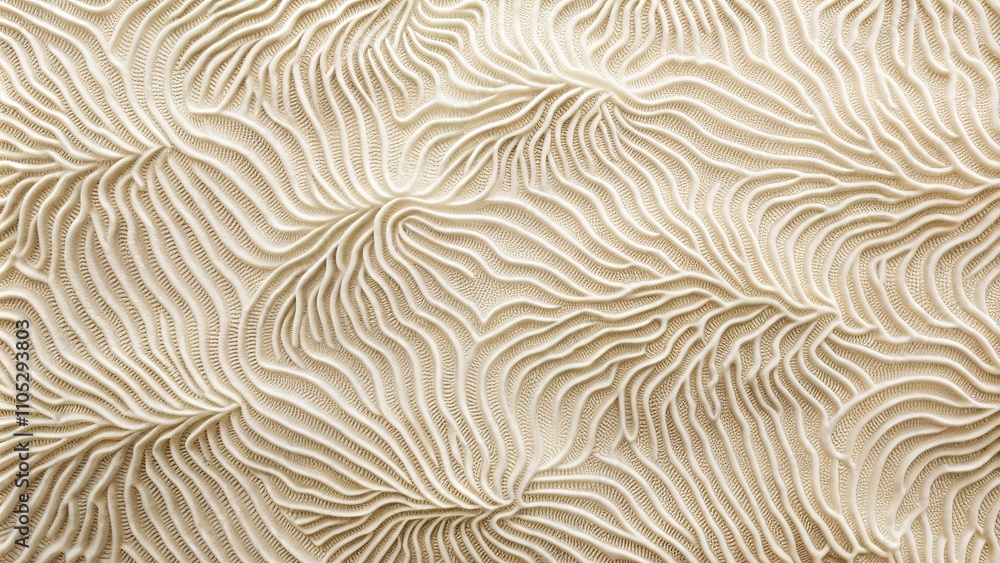 Abstract Curvilinear Pattern Organic Texture in Cream Tones Abstract Curvilinear Pattern Organic Texture in Cream Tones