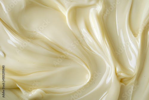 Creamy White Chocolate Swirls Texture Background