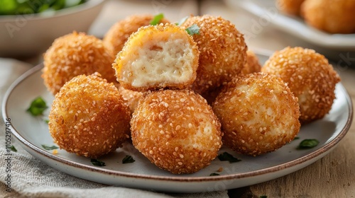 Crispy cheese balls recipe home kitchen food photography cozy setting culinary delight