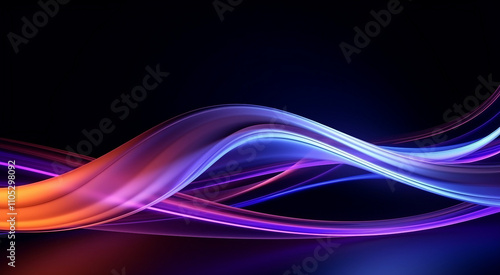Abstract vibrant flowing lines. Concept of energy, technology, and futuristic design.