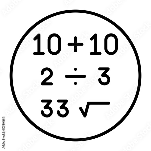 Numerical Notions line icon