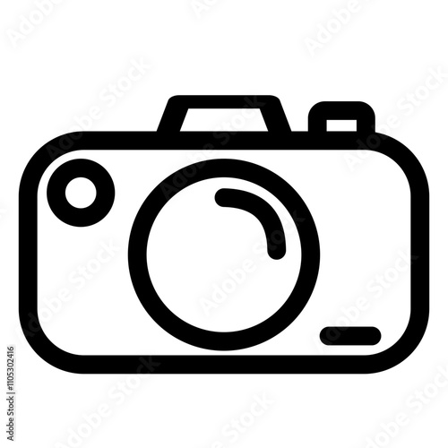 Compact Camera - clean and modern Photography and videography icon.