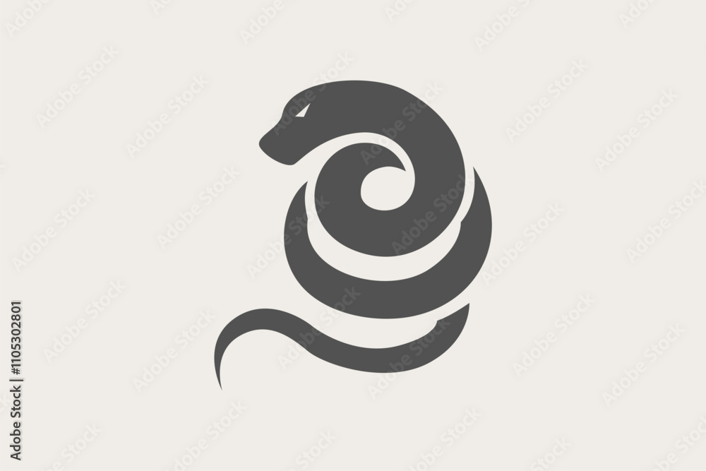 Snake minimalist silhouette logo vector Snake minimalist silhouette logo vector