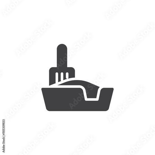 Litter box vector icon