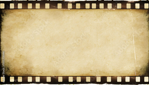 Film Strip Frame Texture Overlay background with old distressed paper