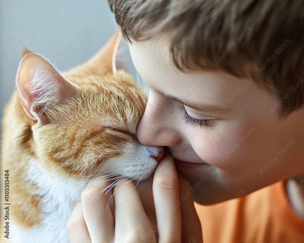 Cat Allergy. A Man Taking Care of Health with Allergic Reaction to Cat Cat Allergy. A Man Taking Care of Health with Allergic Reaction to Cat