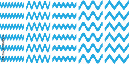 simple abstract blue color zig zag line pattern . zigzag line pattern .