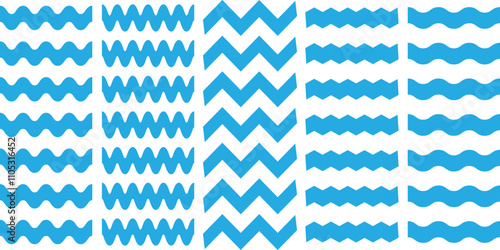 simple abstract blue color zig zag line pattern . zigzag line pattern .
