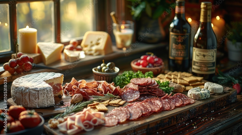 Rustic table setting with a keto-friendly charcuterie Rustic table setting with a keto-friendly charcuterie