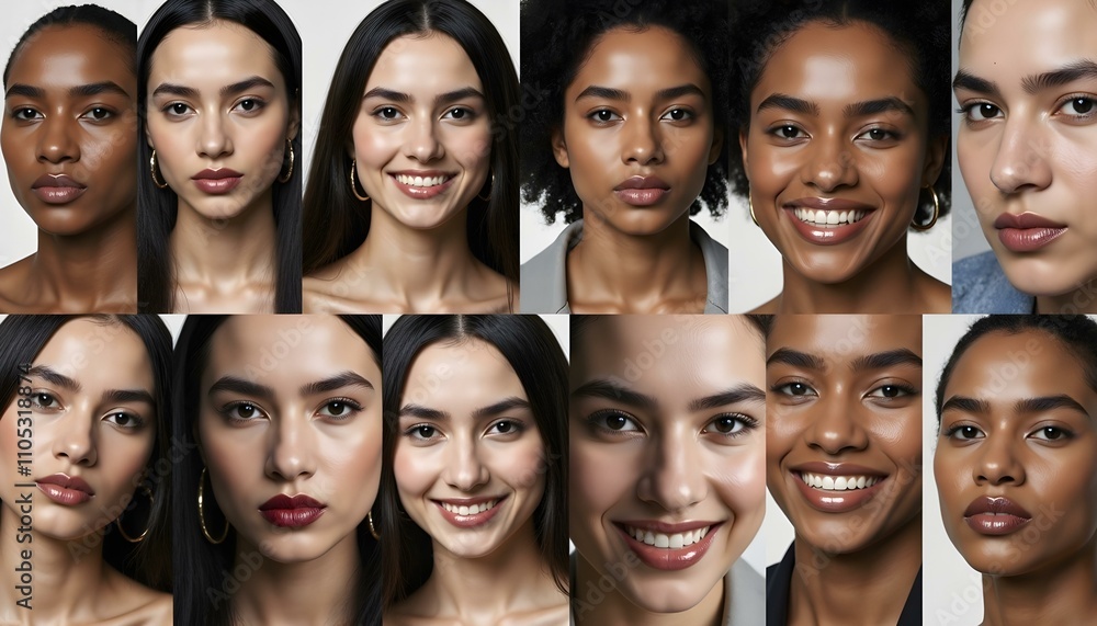Many happy diverse ethnicity different young and old people group headshots in collage mosaic collection. Lot of smiling multicultural faces looking at camera. Human resource society database concept. Many happy diverse ethnicity different young and old people group headshots in collage mosaic collection. Lot of smiling multicultural faces looking at camera. Human resource society database concept.