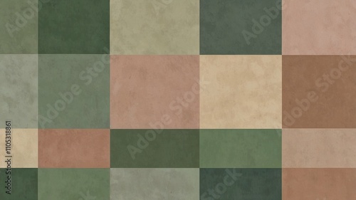 Textured patchwork pastel background with geometric squares for modern design and creative projects