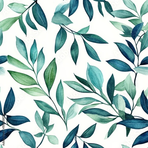 Delicate Watercolor Leaf Pattern