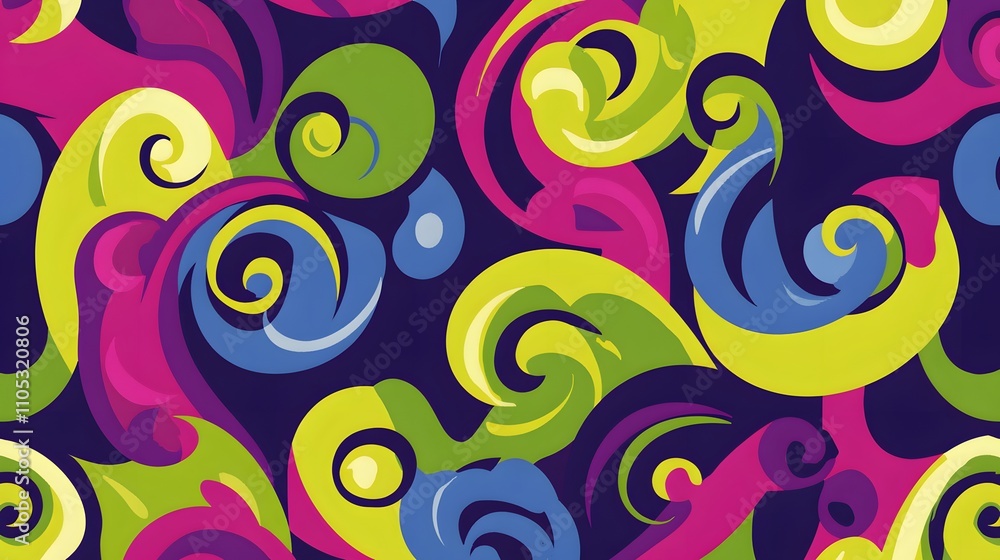 Obraz premium Abstract Swirling Colorful Pattern Design