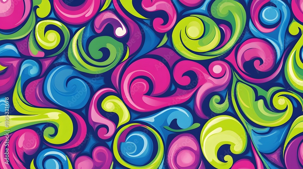 Abstract Swirling Colorful Pattern Design Abstract Swirling Colorful Pattern Design