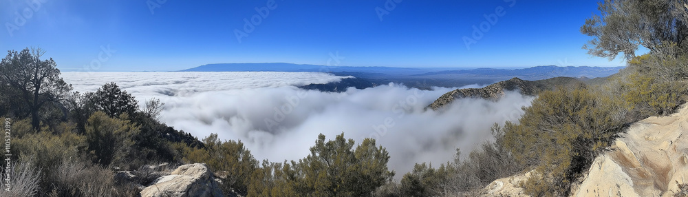 sunrise panoramic view from above the clouds in the sky as a motivation concept sunrise panoramic view from above the clouds in the sky as a motivation concept