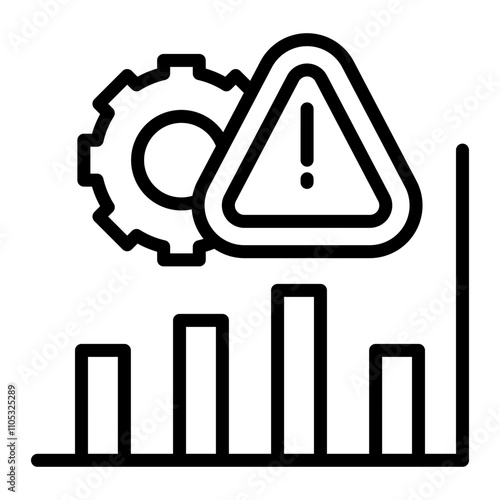 Risk Vector Line Icon Design