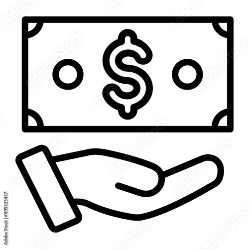 Loan Vector Line Icon Design