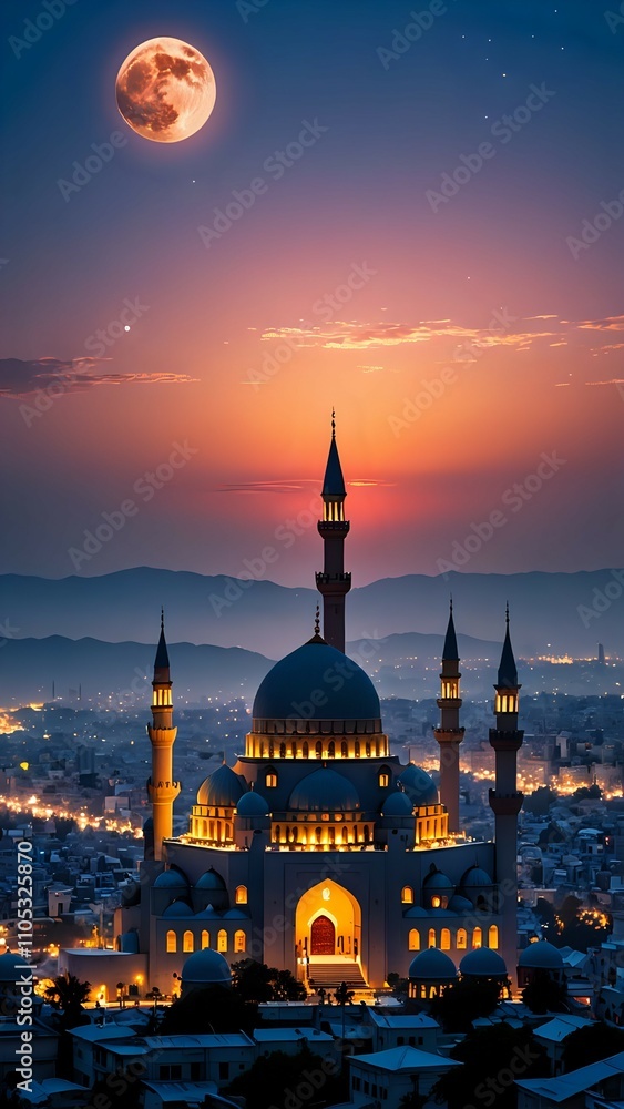 Fototapeta premium view of the mosque