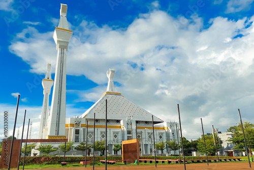 View of the Sheikh Yusuf Gowa Park and Mosque, South Sulawesi, Indonesia photo