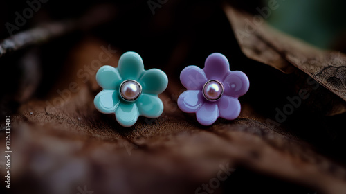 Pair of cute, age-appropriate stud earrings for a 5-year-old girl.