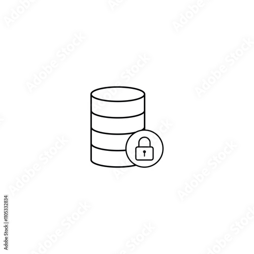 A clean vector storage icon, suitable for data management, cloud storage, technology apps, and digital organization projects